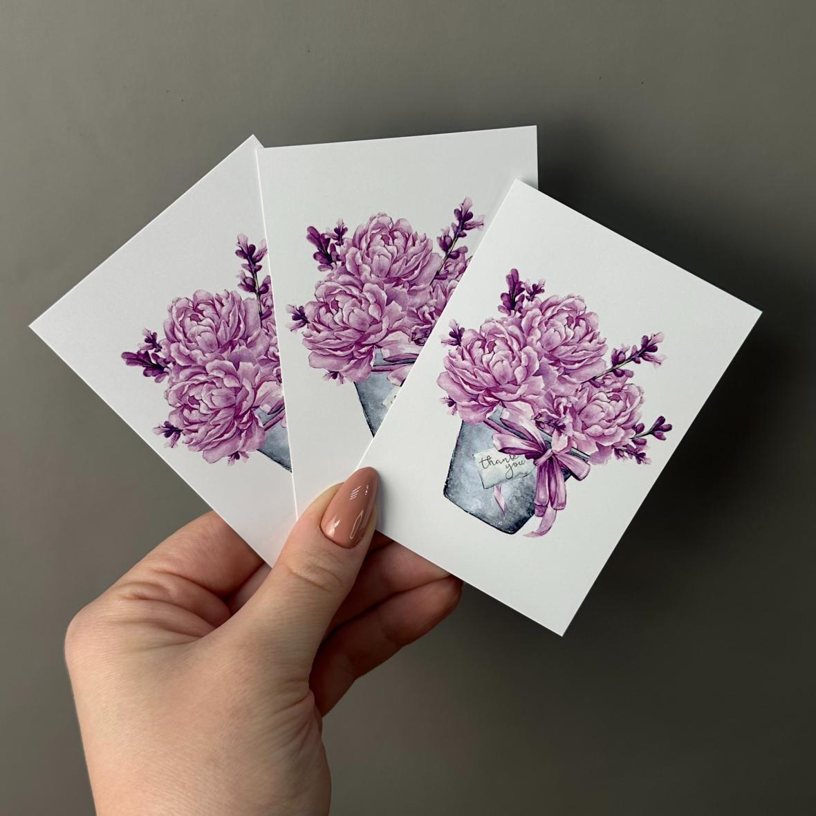 Букетная открытка №1