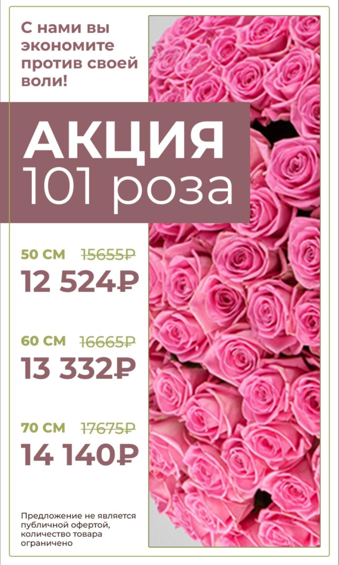 Акция от 101 розы