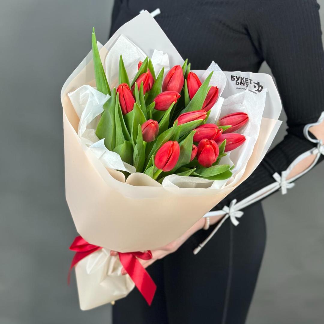 Тюльпан красный 15шт