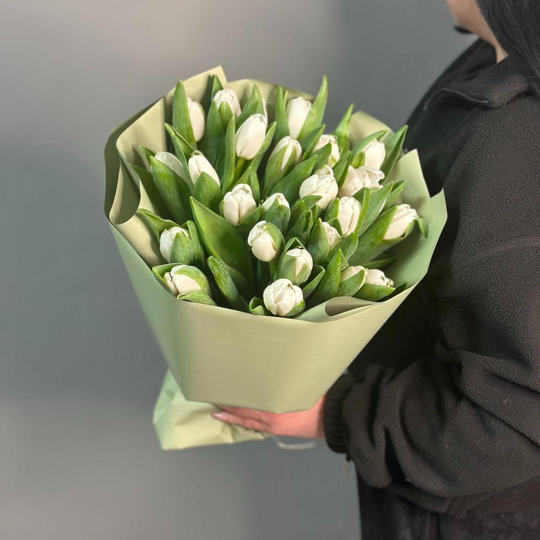 тюльпан белый 25 шт