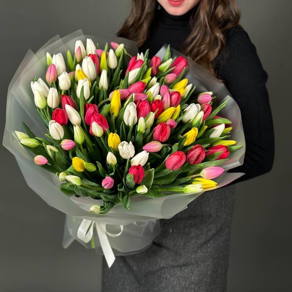 Тюльпан 101шт